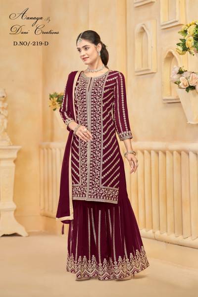 AANAYA VOL 219 BY DANI CREATION DESIGNER GEORGETTE SALWAR SUIT WHOLESALER IN INDIA